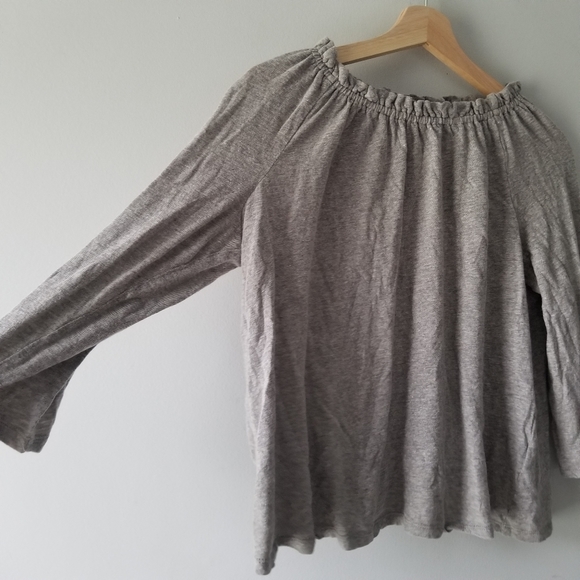 La Vie Rebecca Taylor Gray Linen Top - Picture 5 of 9